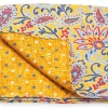 R. Hanauer Yellow Paisley/Squares Pocket Square