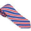 R. Hanauer Blue/Coral Clearwood Stripes Necktie