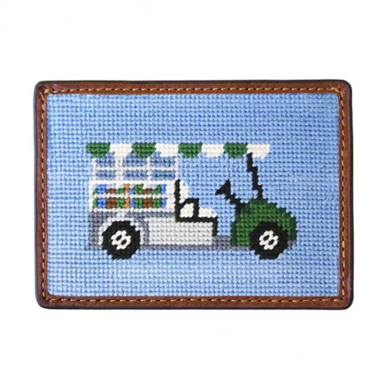 Smathers & Branson Beverage Cart Needlepoint Credit Card Wallet 1 Smathers & Branson Beverage Cart Needlepoint Credit Card Wallet