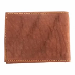 T.B. Phelps Bryce Bison Bi-Fold Wallet W/ Money Clip: Tan