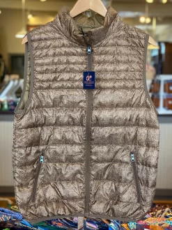 Craig Reagin Down Vest: Bark Tweed