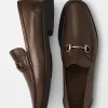 Peter Millar Leather Bit Loafer: Brown