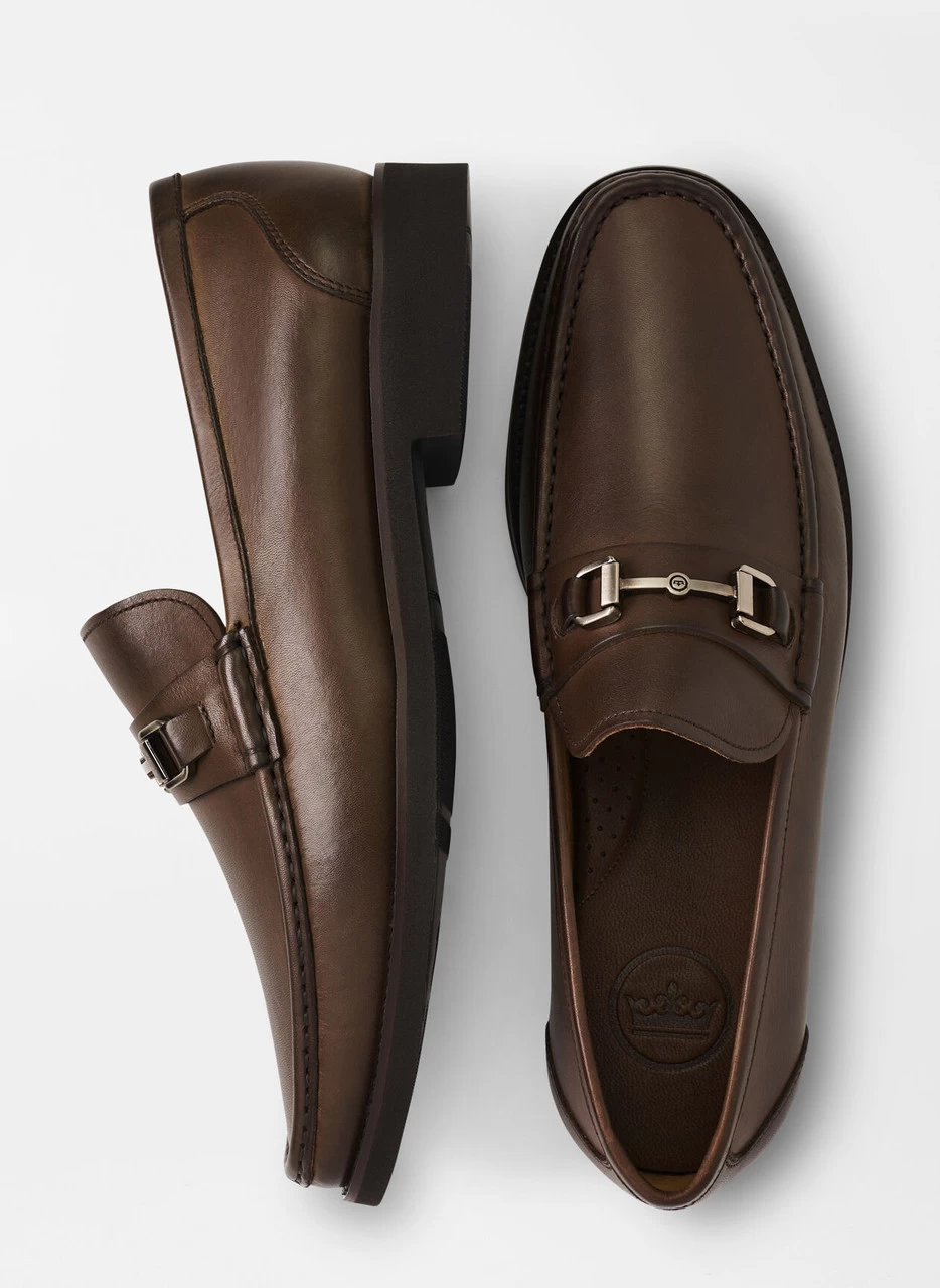Peter Millar Leather Bit Loafer: Brown 1 Peter Millar Leather Bit Loafer: Brown