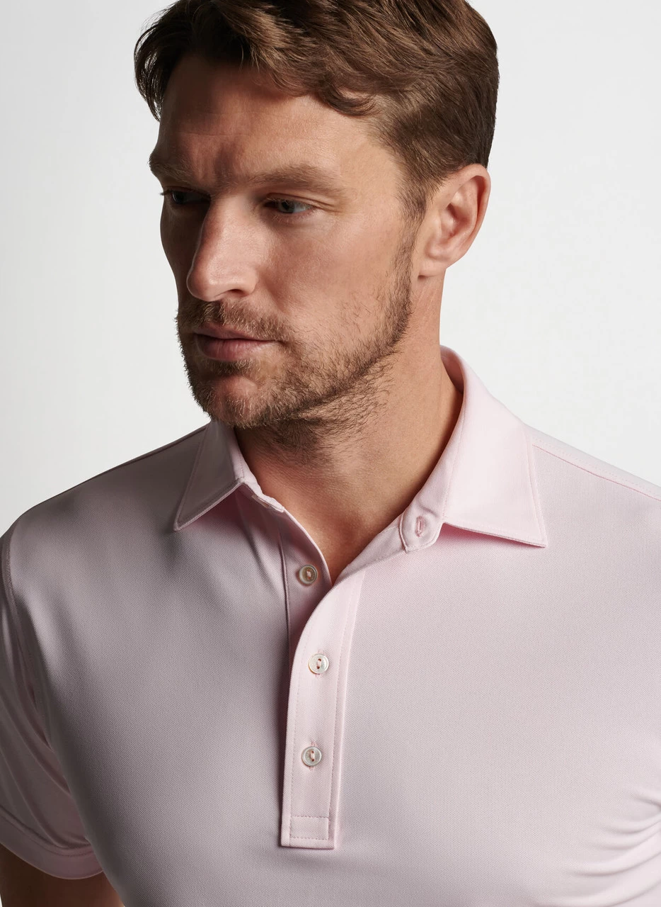 Peter Millar Soul Performance Mesh Polo: Misty Rose 5 Peter Millar Soul Performance Mesh Polo: Misty Rose - Image 5