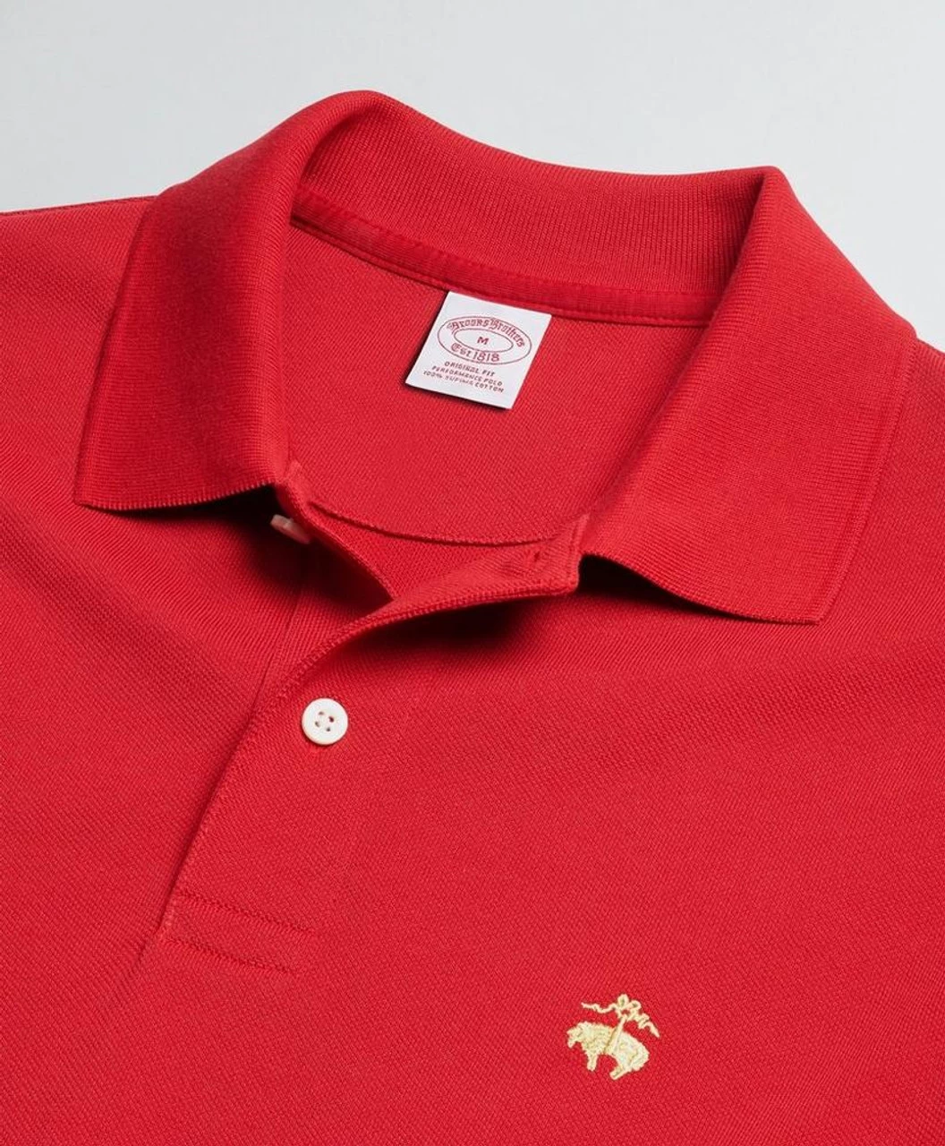 Brooks Brothers Golden Fleece® Original Fit Stretch Supima® Polo Shirt: Red 2 Brooks Brothers Golden Fleece® Original Fit Stretch Supima® Polo Shirt: Red - Image 2