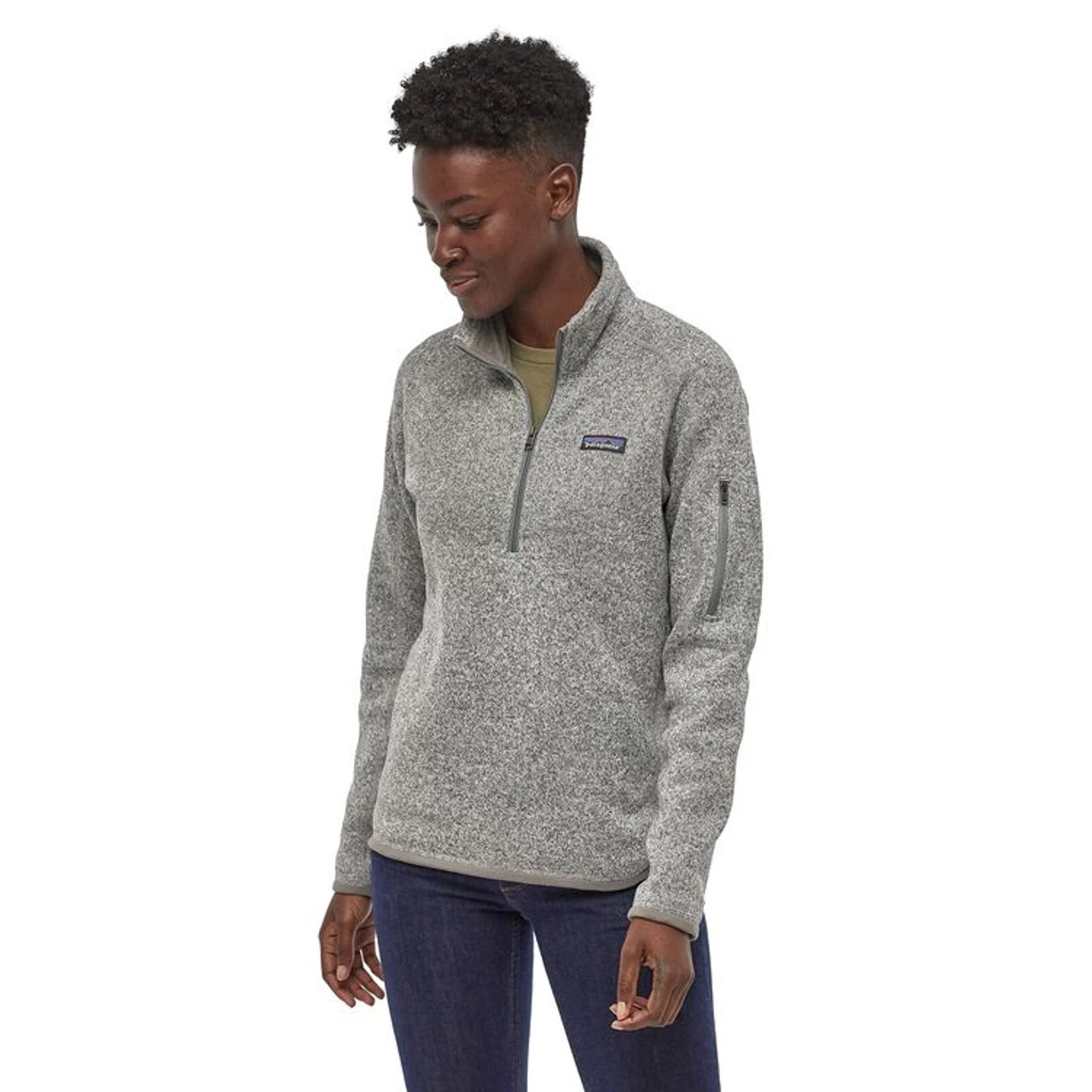 Patagonia Women's Better Sweater® 1/4-Zip Fleece: Birch White - Image 2