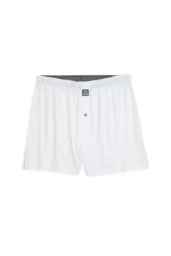 Peter Millar Solid Stretch Jersey Boxer: White