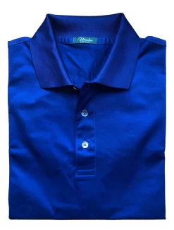 Marbas Alghero Ribbed Knit Collar Polo: Royal