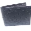 W Kleinberg Ostrich Bifold Wallet: Black