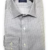Stantt Navy Grid Check Dress Shirt