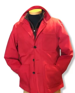 Seaward And Stearn Work Coat: Red/Mustard