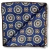 R Hanauer Reversible Paisley Medallion Pocket Square: Green/Navy
