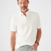 Faherty Movement™ Short-Sleeve Polo: White