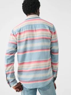 Faherty The Malibu Shirt: Paradise Rose -Selected Fashion Clothing Stores SU23 faherty mens MWU2316 PRI the malibu shirt paradise rise back 1 1000x 28197.1684179069