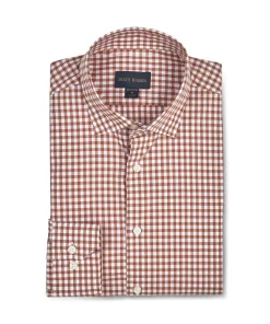 Scott Barber Organic Cotton Gingham Shirt: Cocoa