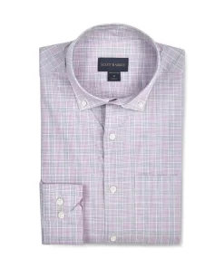 Scott Barber Organic Cotton Plaid Sport Shirt: Lilac