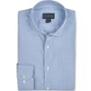 Scott Barber Fine Sateen Tattersall Shirt: Sky