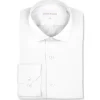 Scott Barber Solid Fine Twill Dress Shirt: White