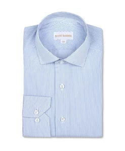 Scott Barber Micro Stripe Dress Shirt: Blue