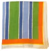 Seaward & Stearn Navy/Blue/Green Stripes Pocket Square