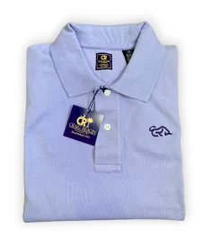 Craig Reagin Bull Logo Cotton Polo: Periwinkle