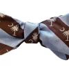 Palmetto Striped Bowtie - Lt Blue/Brown