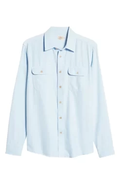 Faherty The Getaway Shirt: Sky -Selected Fashion Clothing Stores f257d7a6 55fc 4c0f 9352 2e41fb927f2f 76502.1671038662