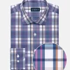 Stantt Fuschia On Navy Plaid