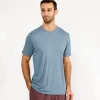 Free Fly Men's Bamboo Lightweight Tee: Blue Fog