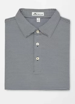 Peter Millar Jubilee Stripe Stretch Jersey Polo - Navy/White